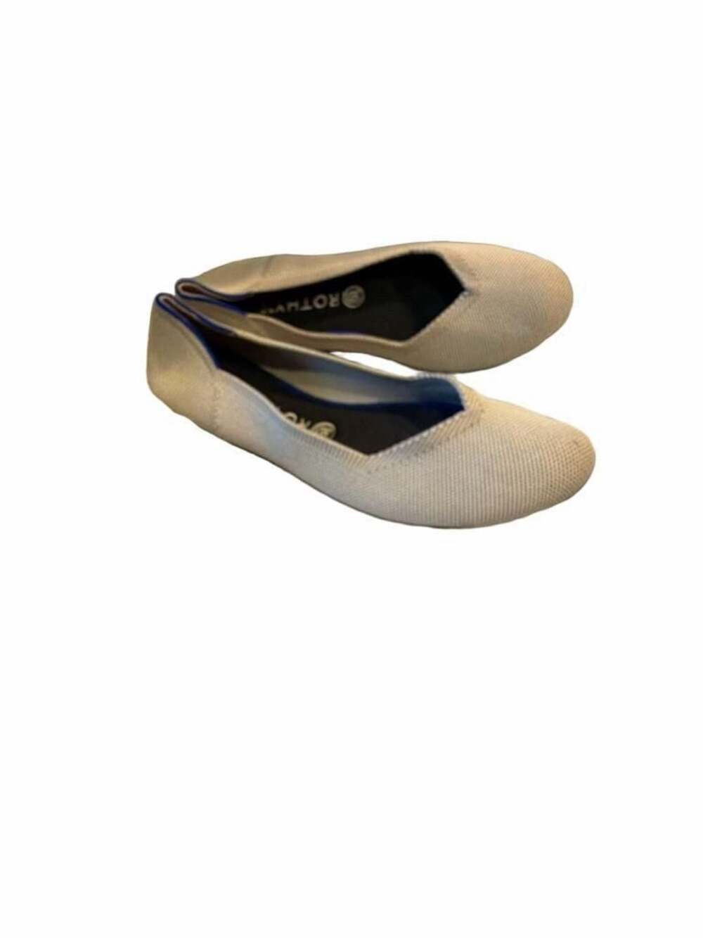 Rothys Shoes Womens 6.5 Gray The Flat Round Toe Ballerina Ballet Knit Casual